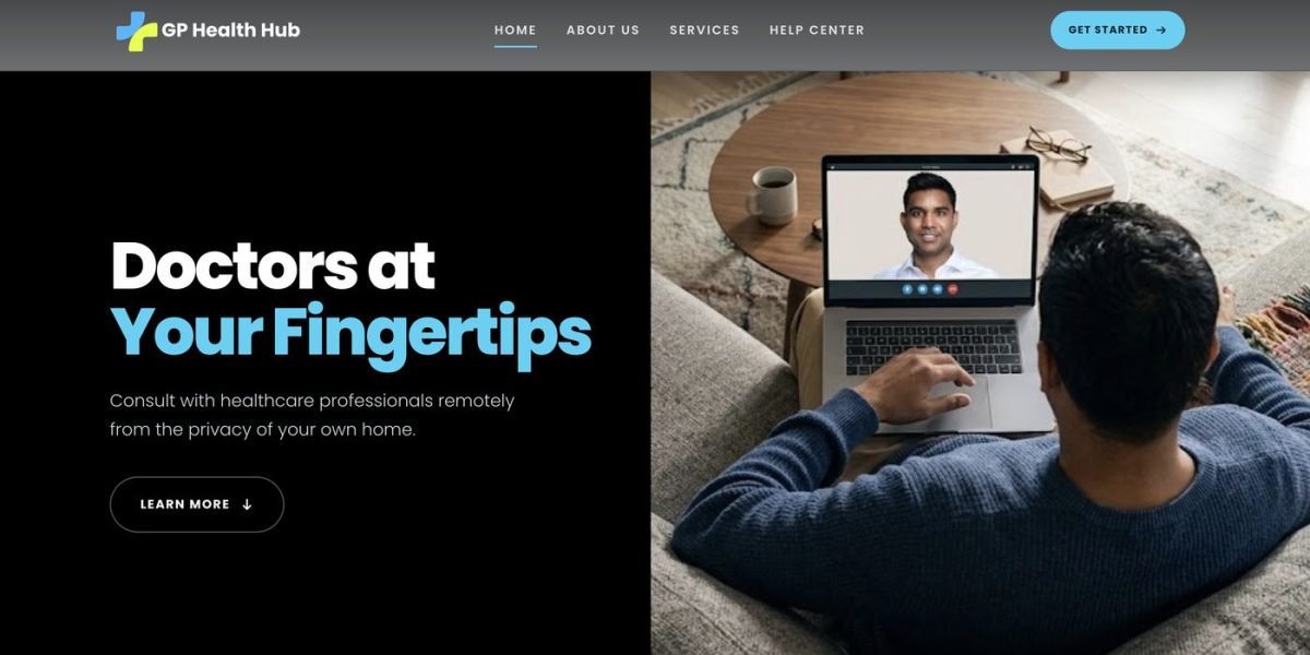 GP Health Hub website designed by BlueShark