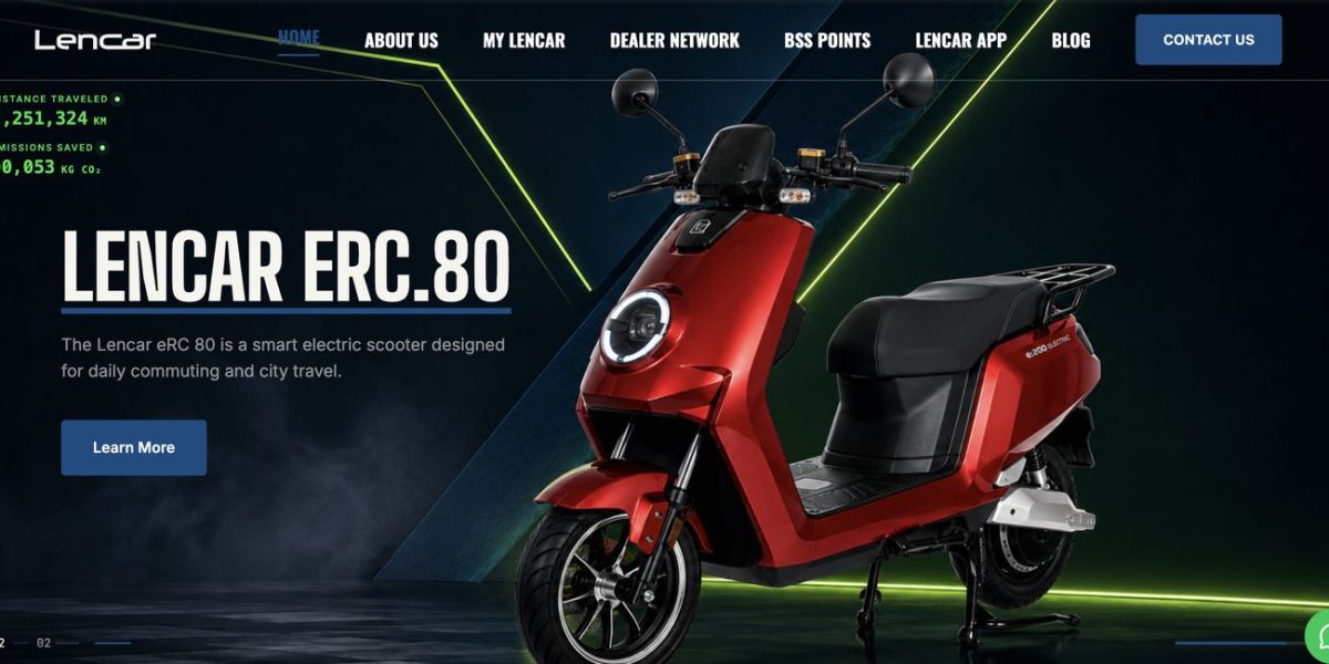 Lencar website designed by BlueShark