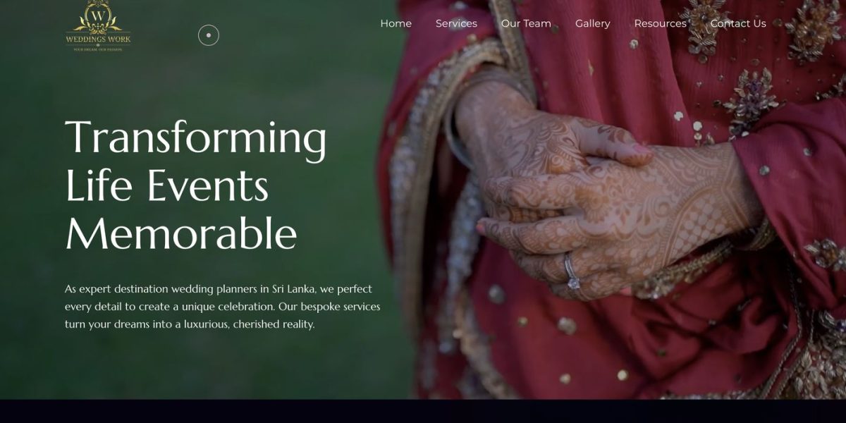 Weddings Work website designed by BlueShark